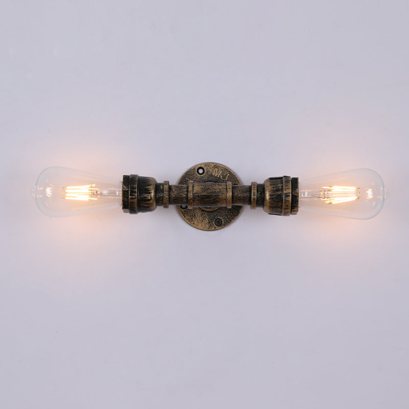 HEIKESZ American Retro Pipe Wall Lamp Creative Industrial Style Restaurant Bar Coffee Shop Corridor Shop Nostalgic Wall Lamp LED Light for Bedroom Night Aesthetic Room Lamp
