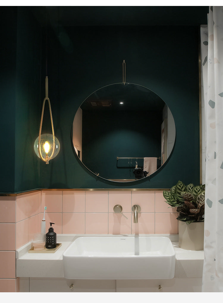 HEIKESZ Postmodern simple bedroom bedside lamp single chandelier designer Nordic personality bar restaurant glass ball chandelier lamp light fixtures for celling lights