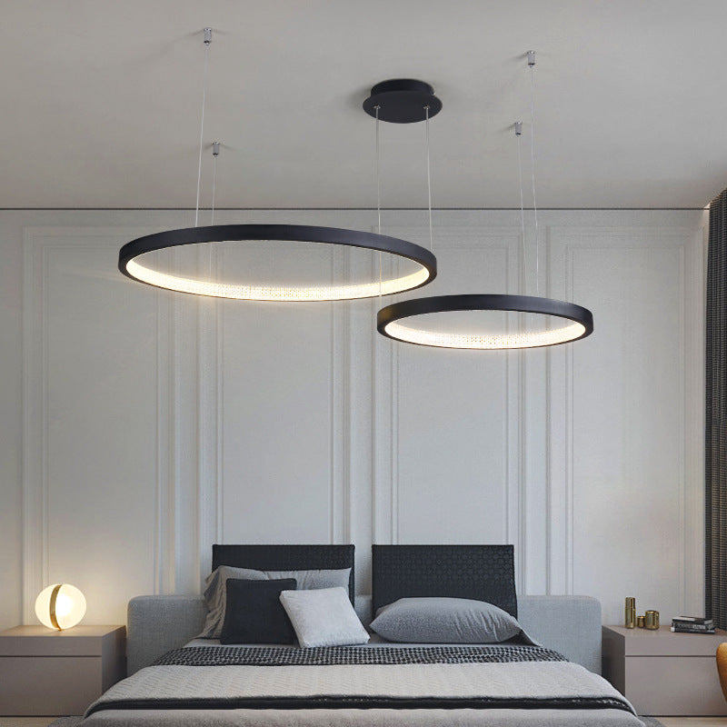 HEIKESZ Minimalist living room chandelier post-modern minimalist light luxury dining room lamp designer villa exhibition hall lamp circle main lamp light fixtures for celling lights