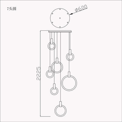 HEIKESZ Nordic Modern Minimalist Rotating Duplex Chandelier LED Ceiling Light for Living Dining Room Bedroom Villa Pendant