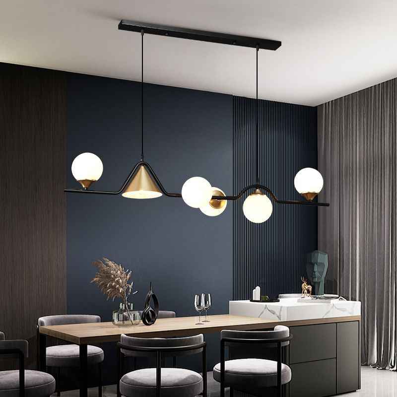 HEIKESZ Nordic Three Head Chandelier Modern Dining Table Lamp Creative Luxury Bar Counter Light