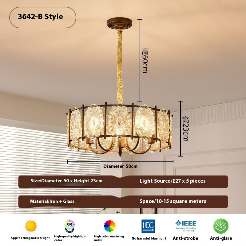 HEIKESZ Vintage American Style Bedroom Ceiling Light French Mid Century Modern Pendant Lamp for Dining Room Bar New Arrival from Zhongshan