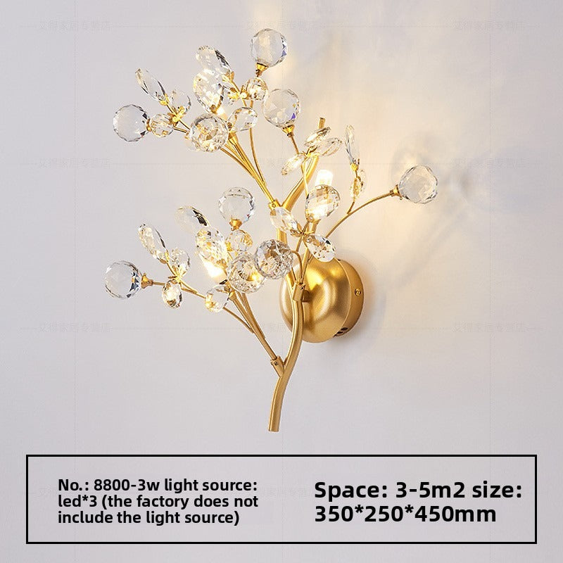 HEIKESZ European Style Ceiling Light Luxury Crystal LED Chandelier Modern Round Living Room Bedroom Lighting Fixture