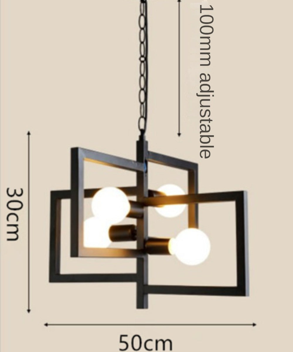 HEIKESZ Nordic Simple Modern Creative Personalized Lighting Dining Room Lamps Dining Table Bar Ladder Iron Dining Room Bedroom Chandelier LED Light for Bedroom Night Aesthetic Room Lamp