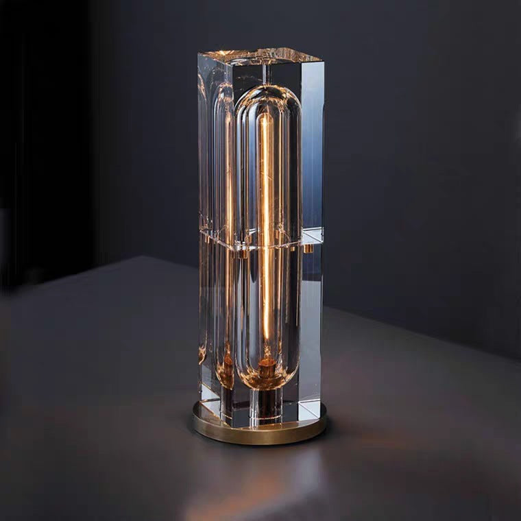 HEIKESZ Nordic Crystal Table Lamp Luxury Modern Design for Living Room Bedroom Study Creative Simple Personality Lighting