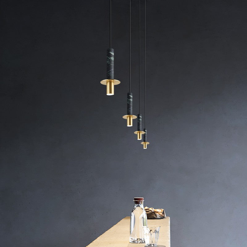 HEIKESZ Nordic Luxury Marble Chandelier Modern Minimalist Ceiling Light for Living Room Bedroom Restaurant Bar