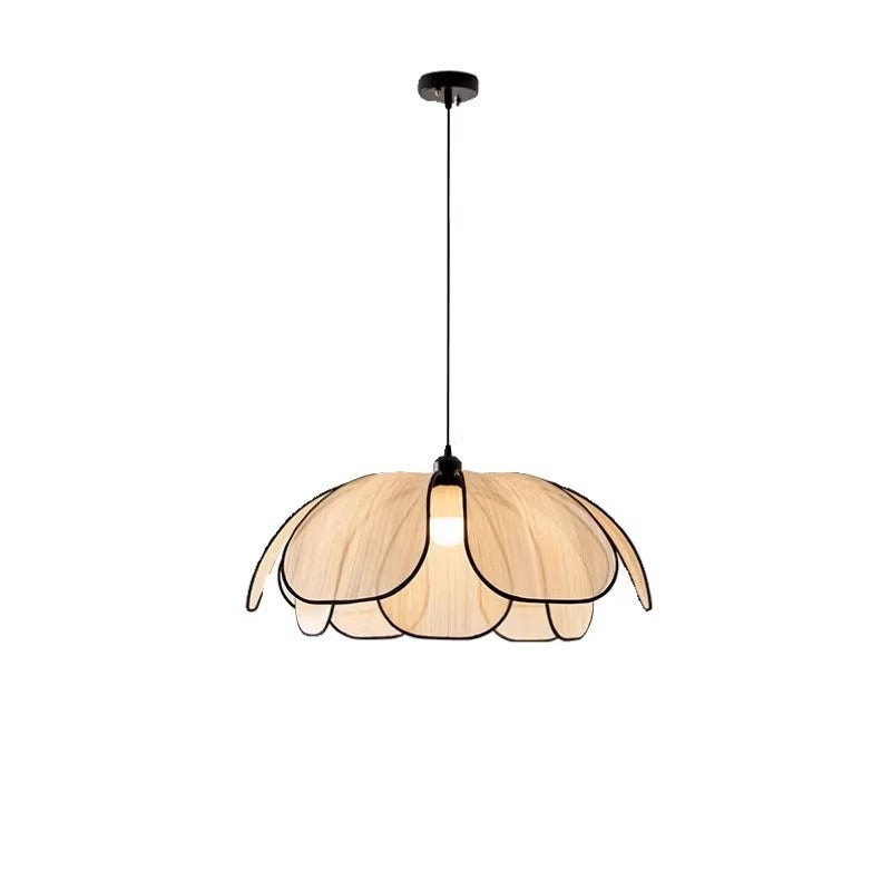 HEIKESZ French cream wind chandelier Nordic simple dining room living room bedroom Japanese medieval art advanced petal lamp light fixtures for celling lights