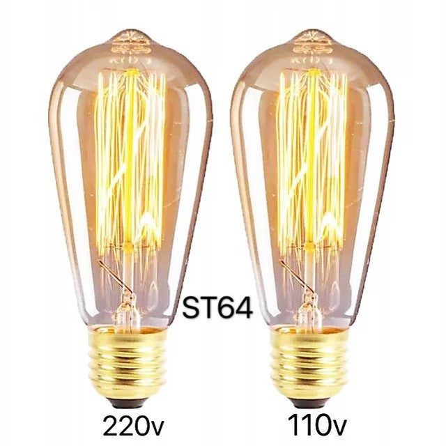 HEIKESZ Classical lamps, Edison light bulbs, art styling tungsten wire classical decoration E27 40W retro nostalgic light bulbs