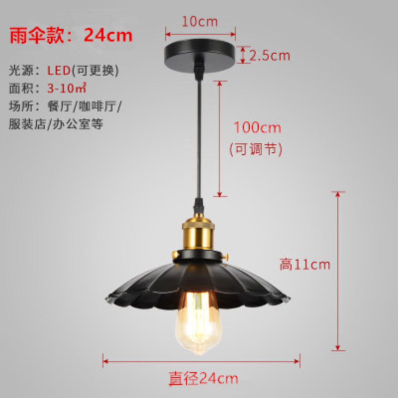 HEIKESZ Cross-Border Hot Droplight Guest Restaurant Bar Creative Coffee Shop Clothing Store Window Pot Cover UFO Black Dress Droplight LED Light for Bedroom Night Aesthetic Room Lamp