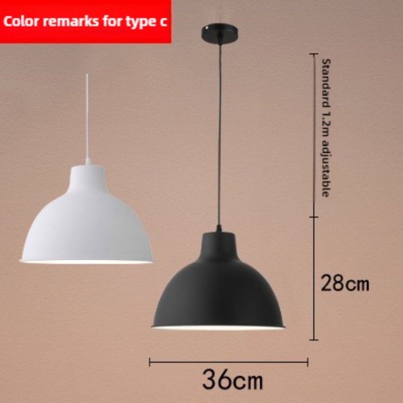 HEIKESZ Food chandelier single head Nordic simple Zhongshan lamps and lanterns Food store commercial retro chandelier Industrial style restaurant small chandelier