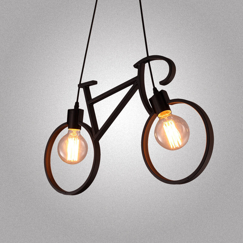 HEIKESZ Creative LOFT Industrial Style Restaurant Bar Bicycle Chandelier Retro Nostalgic Theme Bar Clothing Store Iron Lamp american style retro outdoor indoor retro bedroom lamp american-style Industrial wind