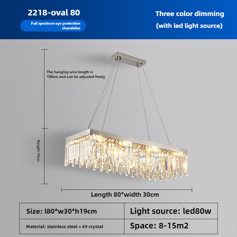HEIKESZ Luxury high-end atmosphere K9 crystal bedroom lighting Internet celebrity Hong Kong style master bedroom restaurant lighting 2025 new wholesale lighting lamp lighting fixtures for celling lighting