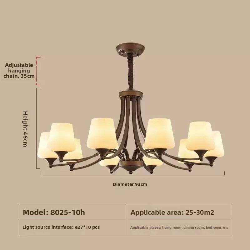 HEIKESZ Vintage American Ceiling Light Iron Art Rustic Simple Living Room Bedroom Dining Room Modern Minimalist Zhongshan Lighting Wholesale