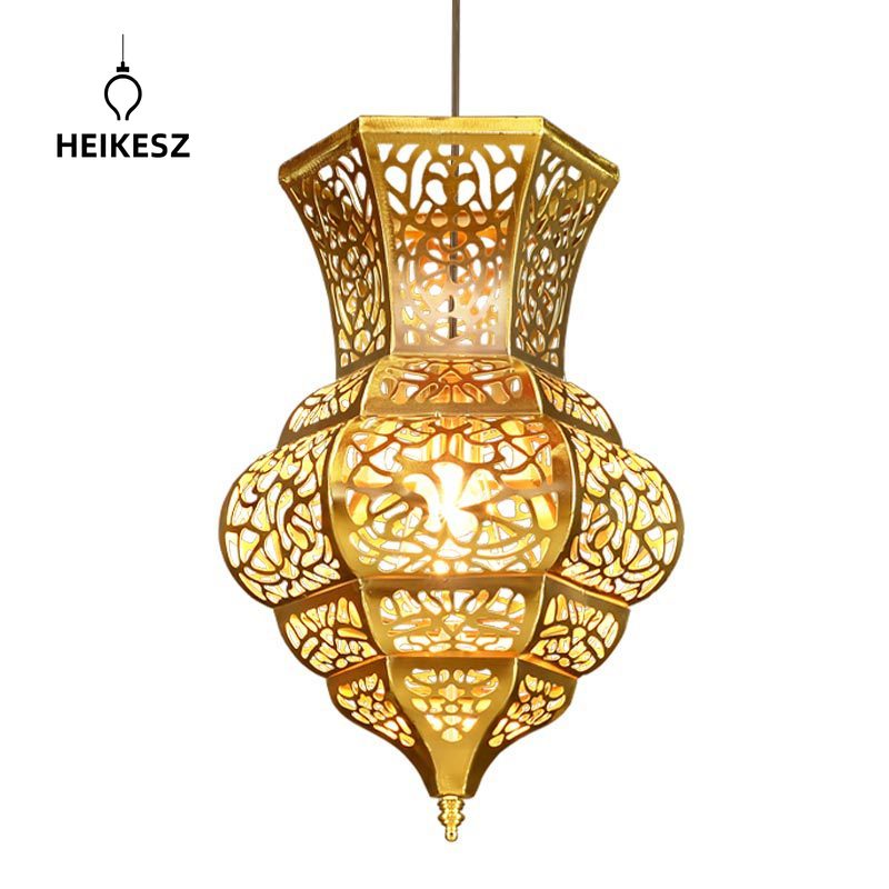 HEIKESZ South East Asia style retro hollow chandelier Morocco bar restaurant living room tea room lighting Thai bed and breakfast lightingChandelier, restaurant light, living room light