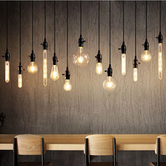 HEIKESZ 【One-year warranty, free shipping】E27 Screw LED Bulb Edison Light Source Single Lamp Creative Shop Bar Restaurant with Plug Switch Chandelier