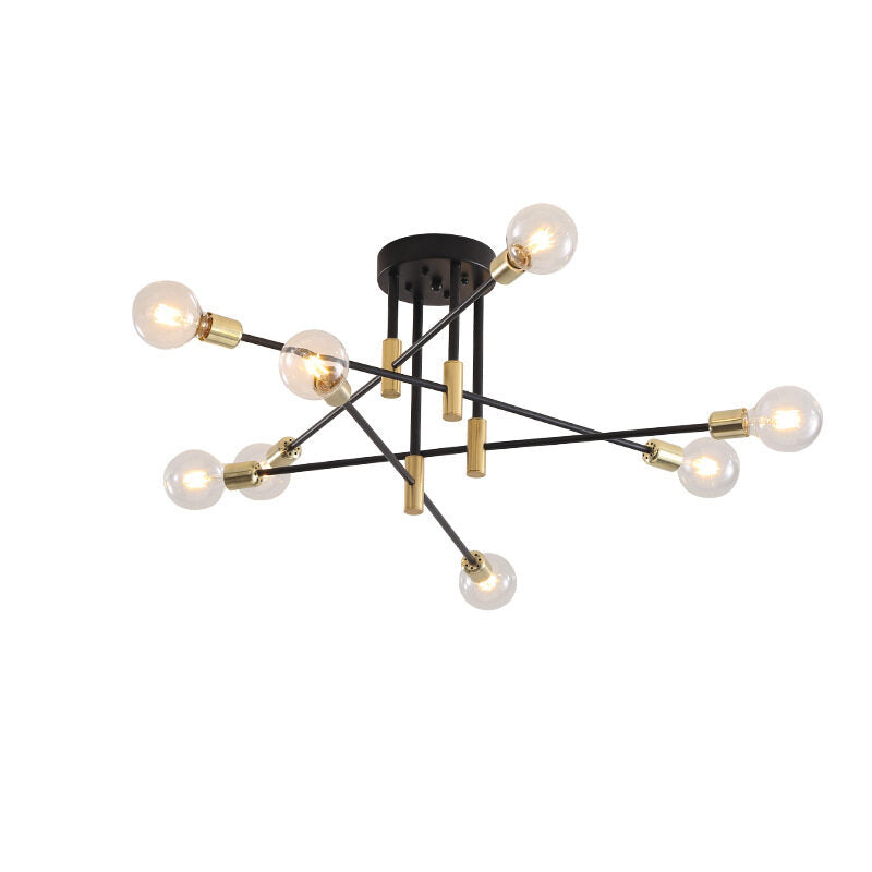 HEIKESZ Nordic Luxury Chandelier Modern Ceiling Lamp Wrought Iron LED Light for Living Room Bedroom Dining Room Warm Lighting