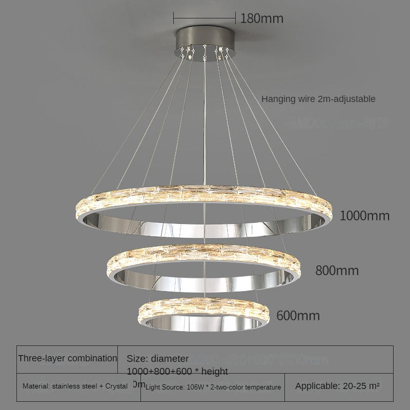 HEIKESZ Post-Modern Crystal Chandelier Luxury Creative Home Living Room Decorative Lighting for Upscale Cafe Store