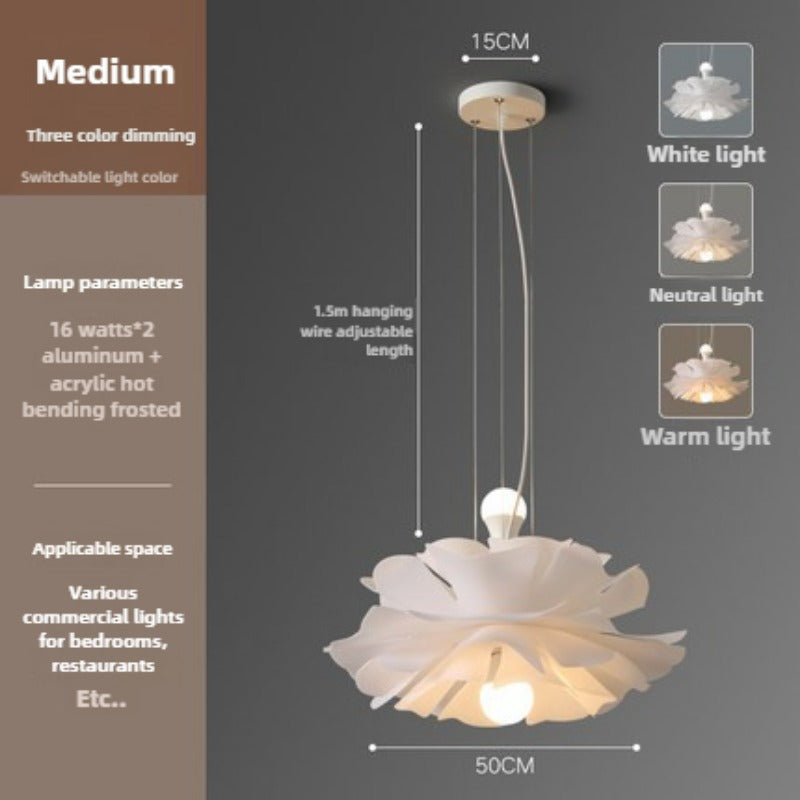 HEIKESZ Nordic Modern Minimalist Creative Flower Internet Celebrity Clothing Store Ins Girl Cozy Restaurant Bedroom Pine Ceiling Light