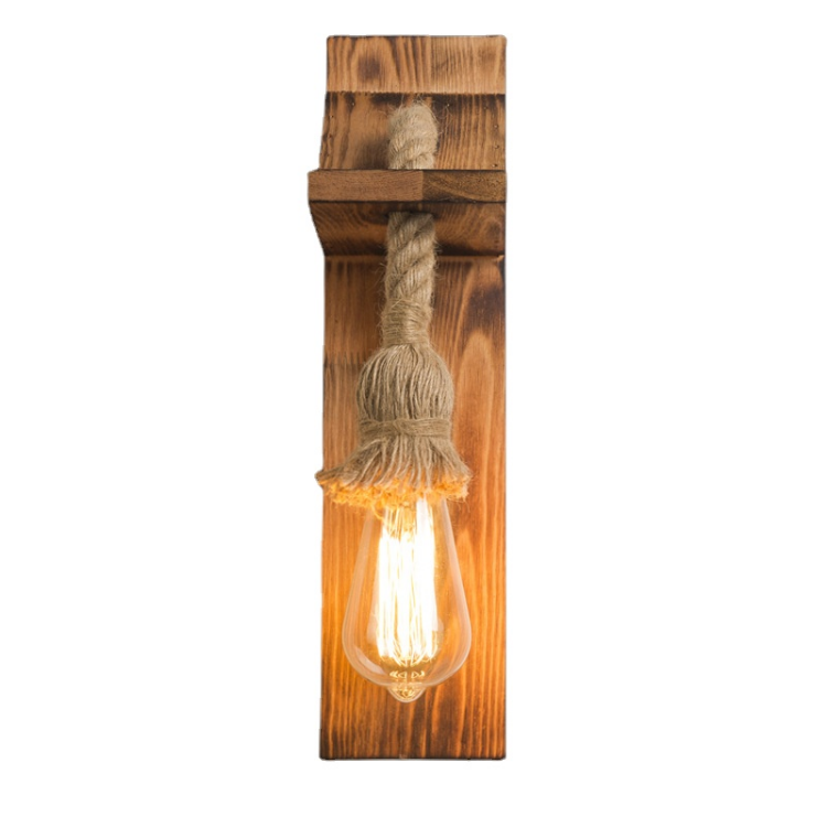 HEIKESZ American Retro Wooden Wall Lamp Restaurant Coffee Shop Bar Lamp Industrial Style Aisle Corridor Creative Decorative Light LED Light for Bedroom Night Aesthetic Room Lamp