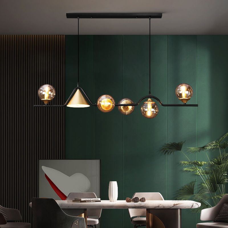 HEIKESZ Nordic Three Head Chandelier Modern Dining Table Lamp Creative Luxury Bar Counter Light