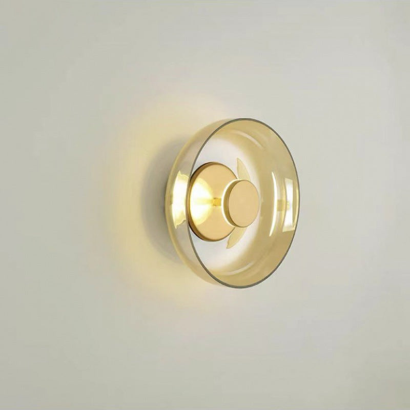 HEIKESZ Nordic postmodern wall lamp bedroom bedside living room background wall creative designer hotel simple medieval glass lamp light fixtures for celling light