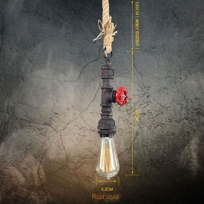 HEIKESZ American retro water pipe ceiling light restaurant coffee shop creative clothing store LOFT industrial style multi head combination light