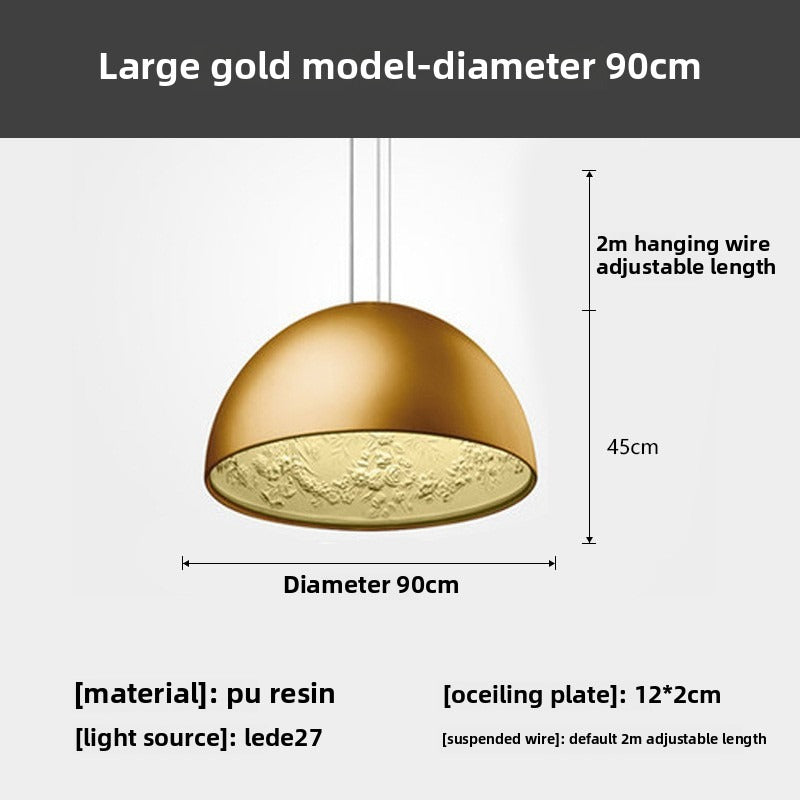HEIKESZ Cross-border special for modern simple restaurant lights personalized creative sky garden chandelier Nordic room semicircular resin lamp light fixtures for celling lights