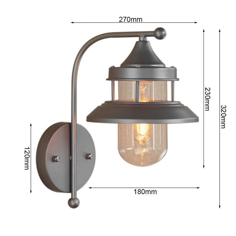 HEIKESZ American Retro Industrial Style Decoration Wall Lamp Bar Restaurant and Cafe Internet Coffee Corridor Aisle Balcony Iron Craft Wall Lamp