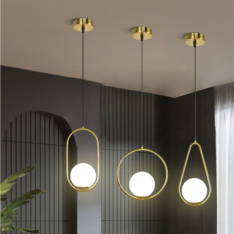 HEIKESZ Nordic LED bedside chandelier modern simple creative pendant light for bedroom bar restaurant American style