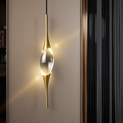 HEIKESZ Designer simple chandelier decoration all copper crystal lamp creative light luxury background wall living room dining room bedroom wall lamp light fixtures for celling light